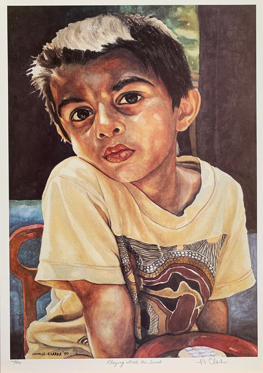 Playing With His Truck by Neville Clarke