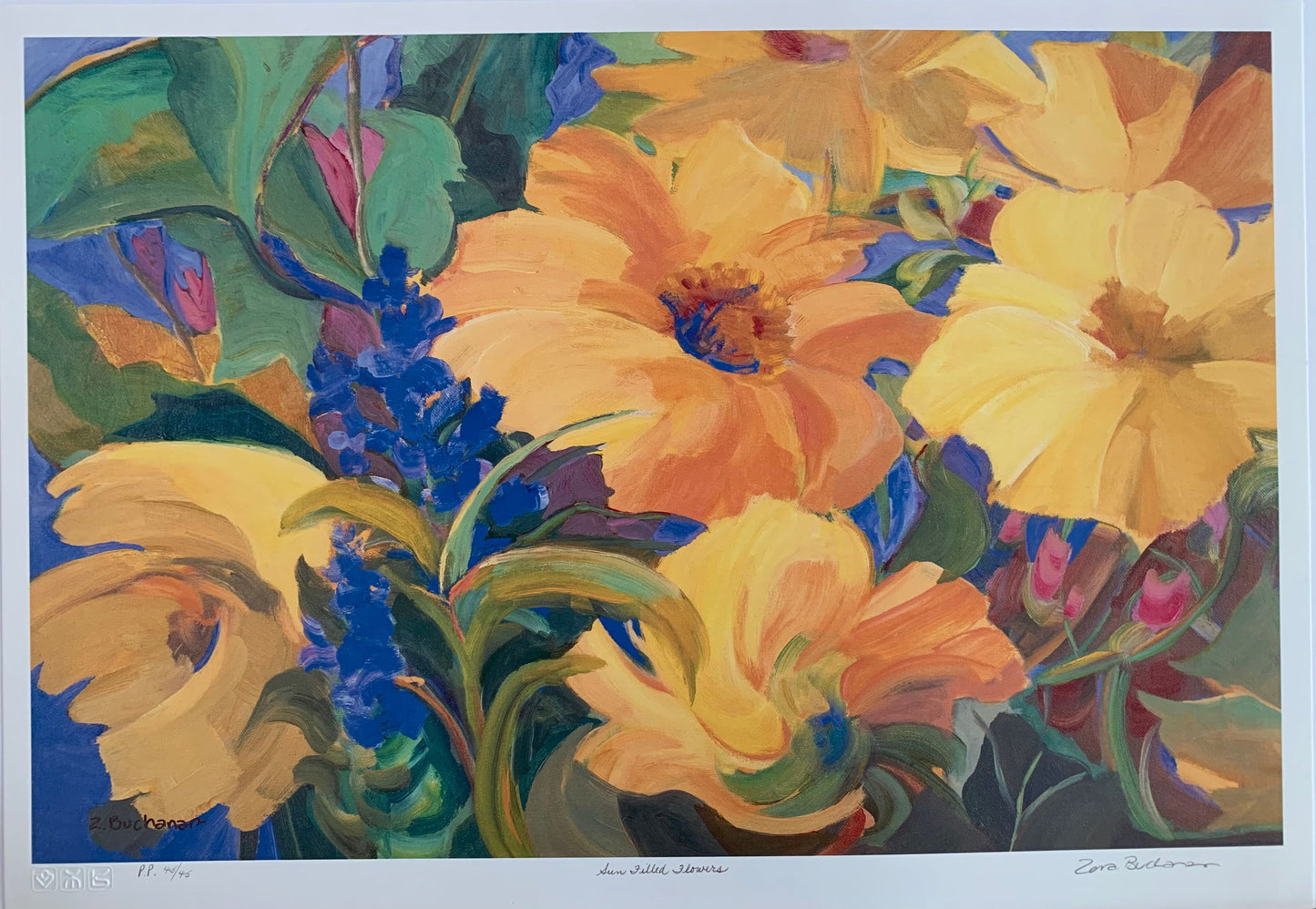 Sun Filled Flowers by Zora Buchanan